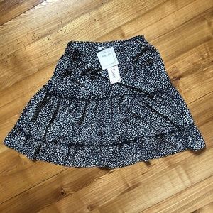 NWT L Love Leopard Print Ruffle Skirt
